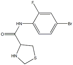 N-(4-bromo-2-fluorophenyl)-1,3-thiazolidine-4-carboxamide Struktur