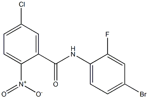 N-(4-bromo-2-fluorophenyl)-5-chloro-2-nitrobenzamide Struktur