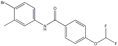 N-(4-bromo-3-methylphenyl)-4-(difluoromethoxy)benzamide Struktur