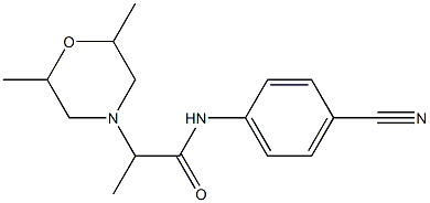 N-(4-cyanophenyl)-2-(2,6-dimethylmorpholin-4-yl)propanamide Struktur