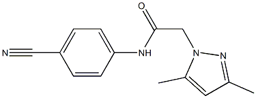 N-(4-cyanophenyl)-2-(3,5-dimethyl-1H-pyrazol-1-yl)acetamide Struktur