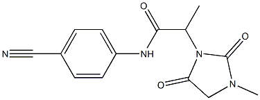 N-(4-cyanophenyl)-2-(3-methyl-2,5-dioxoimidazolidin-1-yl)propanamide Struktur