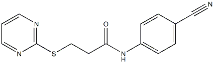 N-(4-cyanophenyl)-3-(pyrimidin-2-ylsulfanyl)propanamide Struktur