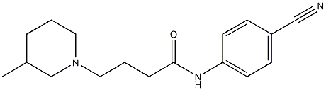 N-(4-cyanophenyl)-4-(3-methylpiperidin-1-yl)butanamide Struktur