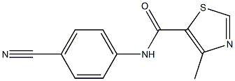 N-(4-cyanophenyl)-4-methyl-1,3-thiazole-5-carboxamide Struktur