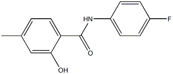 N-(4-fluorophenyl)-2-hydroxy-4-methylbenzamide Struktur