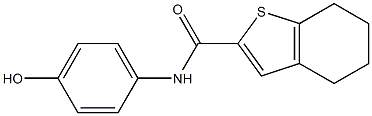 N-(4-hydroxyphenyl)-4,5,6,7-tetrahydro-1-benzothiophene-2-carboxamide Struktur