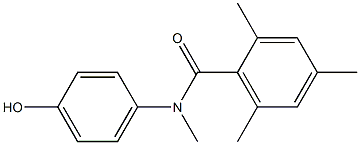 N-(4-hydroxyphenyl)-N,2,4,6-tetramethylbenzamide Struktur