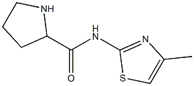 N-(4-methyl-1,3-thiazol-2-yl)pyrrolidine-2-carboxamide Struktur