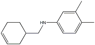 N-(cyclohex-3-en-1-ylmethyl)-3,4-dimethylaniline Struktur