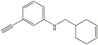 N-(cyclohex-3-en-1-ylmethyl)-3-ethynylaniline Struktur