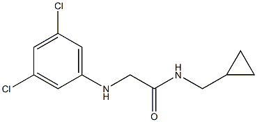 N-(cyclopropylmethyl)-2-[(3,5-dichlorophenyl)amino]acetamide Struktur