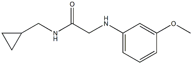 N-(cyclopropylmethyl)-2-[(3-methoxyphenyl)amino]acetamide Struktur