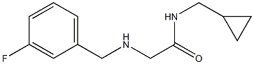 N-(cyclopropylmethyl)-2-{[(3-fluorophenyl)methyl]amino}acetamide Struktur