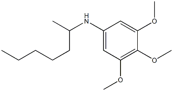 N-(heptan-2-yl)-3,4,5-trimethoxyaniline Struktur