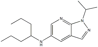 N-(heptan-4-yl)-1-(propan-2-yl)-1H-pyrazolo[3,4-b]pyridin-5-amine Struktur