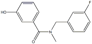 N-[(3-fluorophenyl)methyl]-3-hydroxy-N-methylbenzamide Struktur