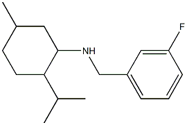 N-[(3-fluorophenyl)methyl]-5-methyl-2-(propan-2-yl)cyclohexan-1-amine Struktur