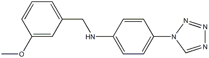 N-[(3-methoxyphenyl)methyl]-4-(1H-1,2,3,4-tetrazol-1-yl)aniline Struktur