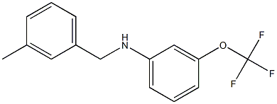 N-[(3-methylphenyl)methyl]-3-(trifluoromethoxy)aniline Struktur