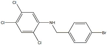 N-[(4-bromophenyl)methyl]-2,4,5-trichloroaniline Struktur