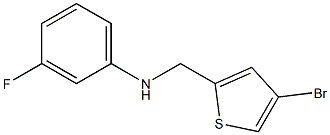 N-[(4-bromothiophen-2-yl)methyl]-3-fluoroaniline Struktur