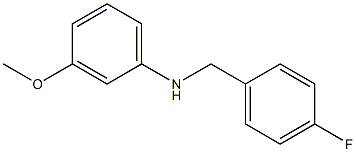 N-[(4-fluorophenyl)methyl]-3-methoxyaniline Struktur