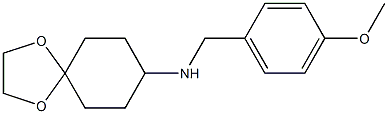 N-[(4-methoxyphenyl)methyl]-1,4-dioxaspiro[4.5]decan-8-amine Struktur