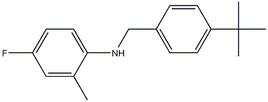 N-[(4-tert-butylphenyl)methyl]-4-fluoro-2-methylaniline Struktur