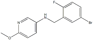 N-[(5-bromo-2-fluorophenyl)methyl]-6-methoxypyridin-3-amine Struktur