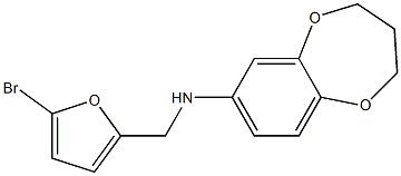 N-[(5-bromofuran-2-yl)methyl]-3,4-dihydro-2H-1,5-benzodioxepin-7-amine Struktur