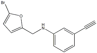 N-[(5-bromofuran-2-yl)methyl]-3-ethynylaniline Struktur