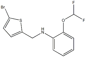 N-[(5-bromothiophen-2-yl)methyl]-2-(difluoromethoxy)aniline Struktur