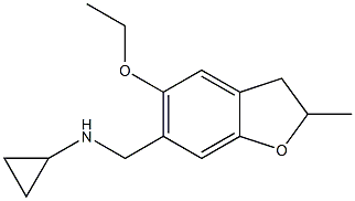 N-[(5-ethoxy-2-methyl-2,3-dihydro-1-benzofuran-6-yl)methyl]cyclopropanamine Struktur