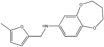 N-[(5-methylfuran-2-yl)methyl]-3,4-dihydro-2H-1,5-benzodioxepin-7-amine Struktur