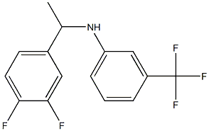 N-[1-(3,4-difluorophenyl)ethyl]-3-(trifluoromethyl)aniline Struktur