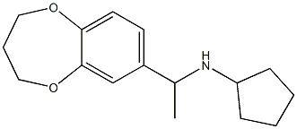 N-[1-(3,4-dihydro-2H-1,5-benzodioxepin-7-yl)ethyl]cyclopentanamine Struktur