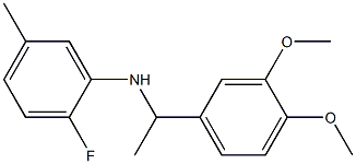 N-[1-(3,4-dimethoxyphenyl)ethyl]-2-fluoro-5-methylaniline Struktur