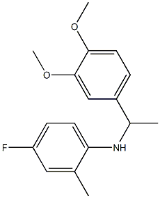 N-[1-(3,4-dimethoxyphenyl)ethyl]-4-fluoro-2-methylaniline Struktur