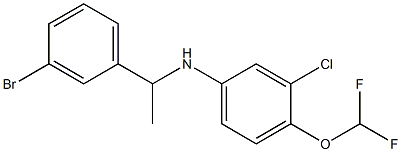 N-[1-(3-bromophenyl)ethyl]-3-chloro-4-(difluoromethoxy)aniline Struktur