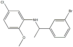 N-[1-(3-bromophenyl)ethyl]-5-chloro-2-methoxyaniline Struktur