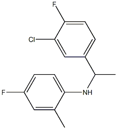 N-[1-(3-chloro-4-fluorophenyl)ethyl]-4-fluoro-2-methylaniline Struktur