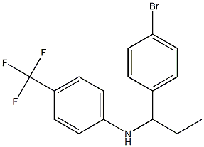 N-[1-(4-bromophenyl)propyl]-4-(trifluoromethyl)aniline Struktur