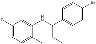 N-[1-(4-bromophenyl)propyl]-5-fluoro-2-methylaniline Struktur