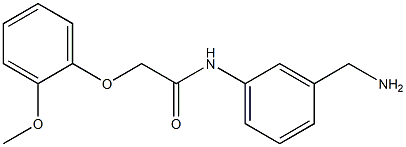 N-[3-(aminomethyl)phenyl]-2-(2-methoxyphenoxy)acetamide Struktur