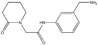 N-[3-(aminomethyl)phenyl]-2-(2-oxopiperidin-1-yl)acetamide Struktur