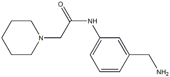 N-[3-(aminomethyl)phenyl]-2-piperidin-1-ylacetamide Struktur