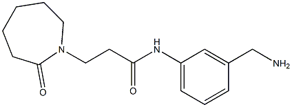 N-[3-(aminomethyl)phenyl]-3-(2-oxoazepan-1-yl)propanamide Struktur