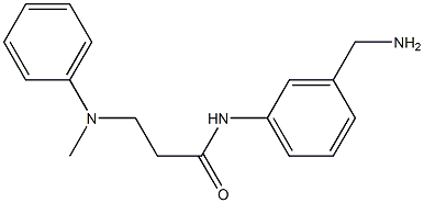 N-[3-(aminomethyl)phenyl]-3-[methyl(phenyl)amino]propanamide Struktur