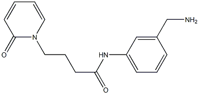 N-[3-(aminomethyl)phenyl]-4-(2-oxopyridin-1(2H)-yl)butanamide Struktur